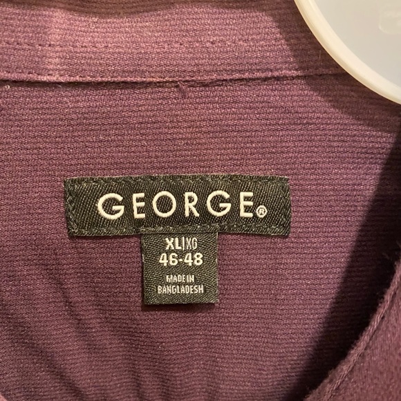 Purple long sleeve button down dress shirt size XL - Picture 3 of 3